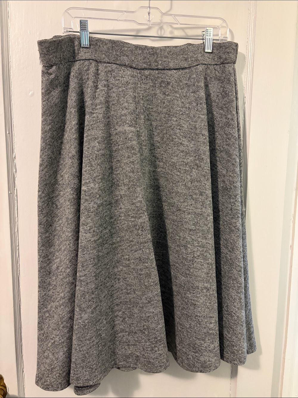 Lane Bryant Gray Knit Circle Skirt